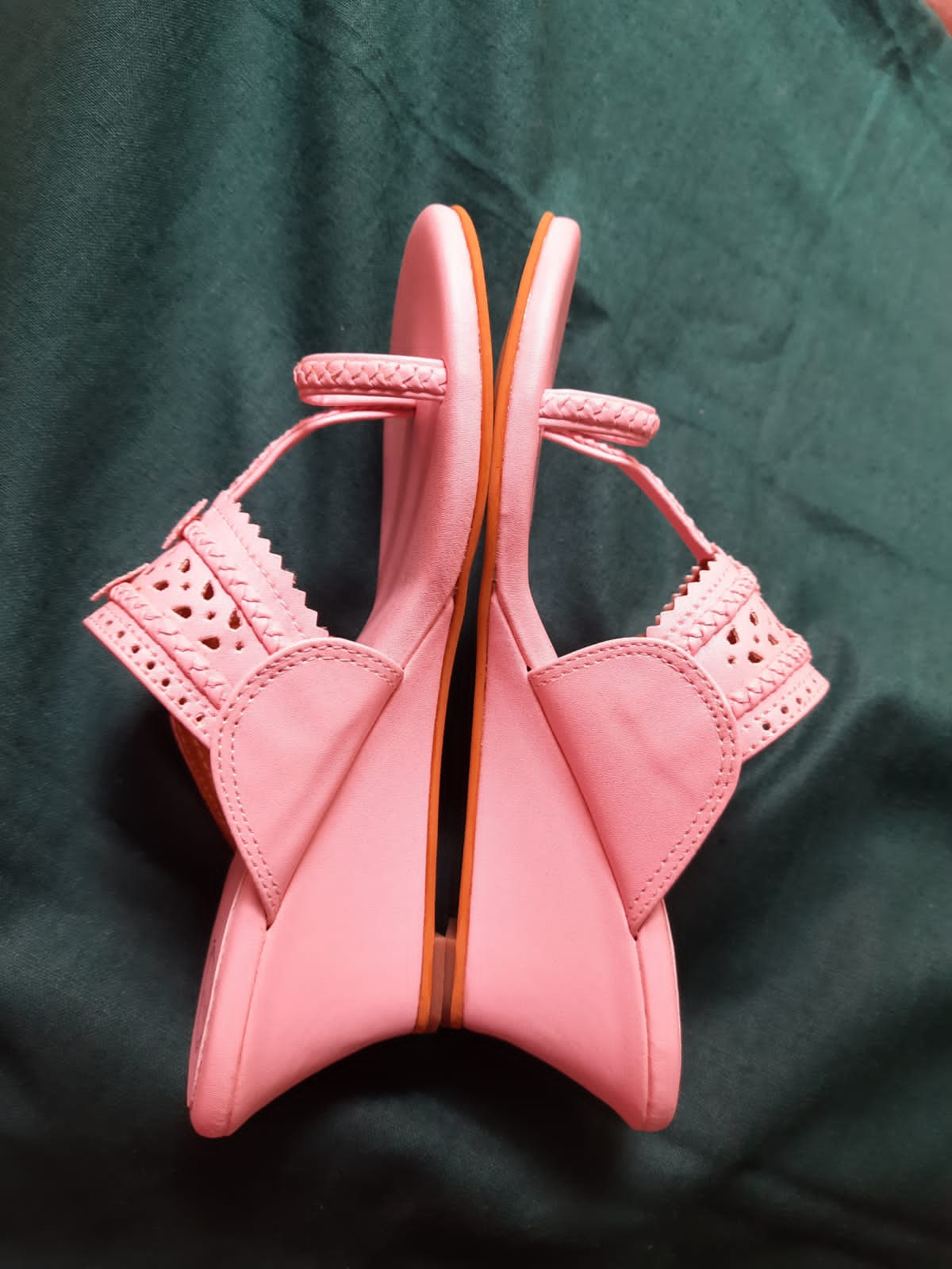 Pink Wedge Heels