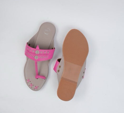 Grey and Pink flat kolhs